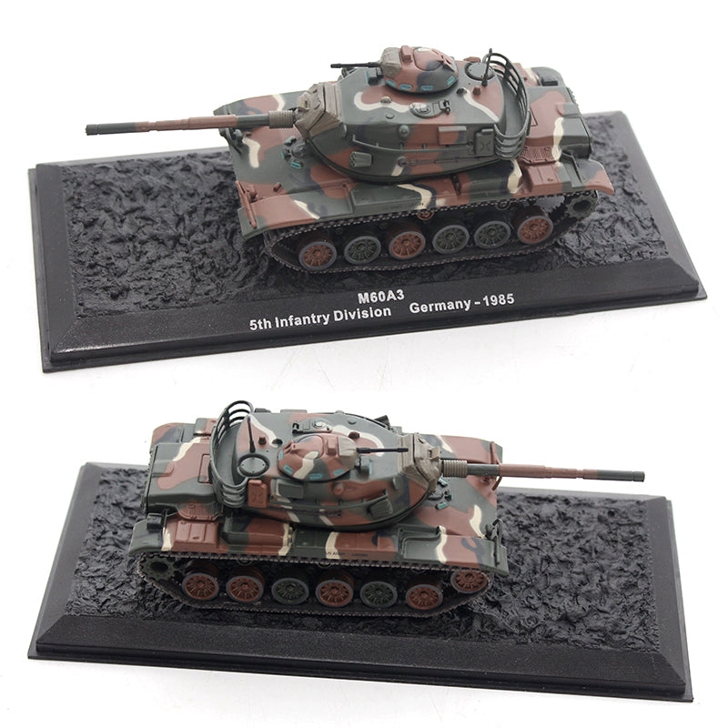 1/72 Scale Tank Diecast Models M1 Abrams M48 Patton M60 Tiger I Leopard 2 Sturmtiger Nashorn T-34 T-54 T-55 Challenger 1 C1 Ariete