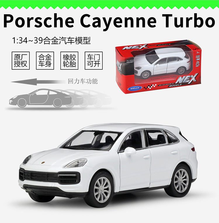 1/36 Scale Porsche Cayenne Turbo SUV Diecast Model Car Pull Back Toy