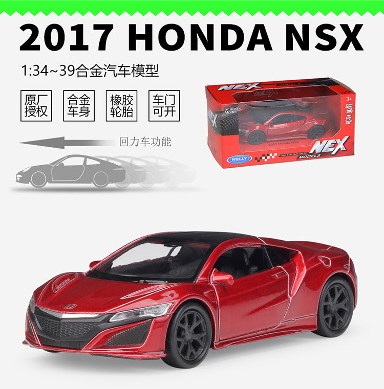 1/36 Scale 2017 Honda NSX Sports Car Diecast Model Pull Back Toy