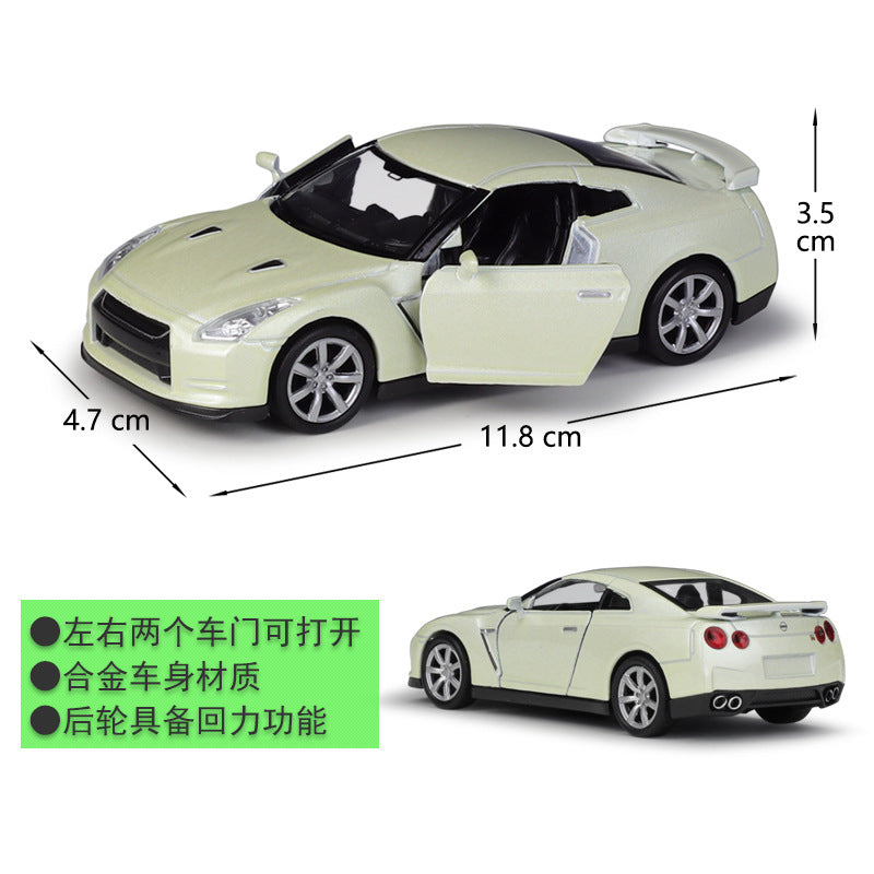 1/36 Scale Nissan GT-R R35 Diecast Model Car Pull Back Toy