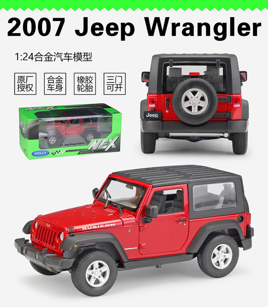 1/24 Scale 2007 Jeep Wrangler Rubicon Diecast Model Car