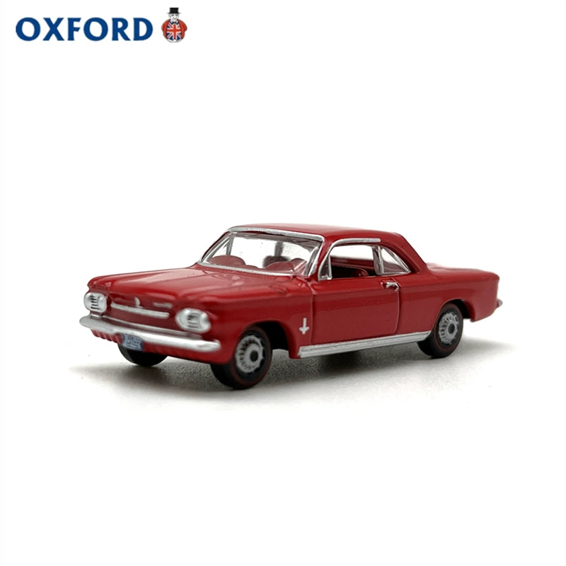 1/87 Scale 1963 Chevrolet Corvair Coupe Red Diecast Model Car