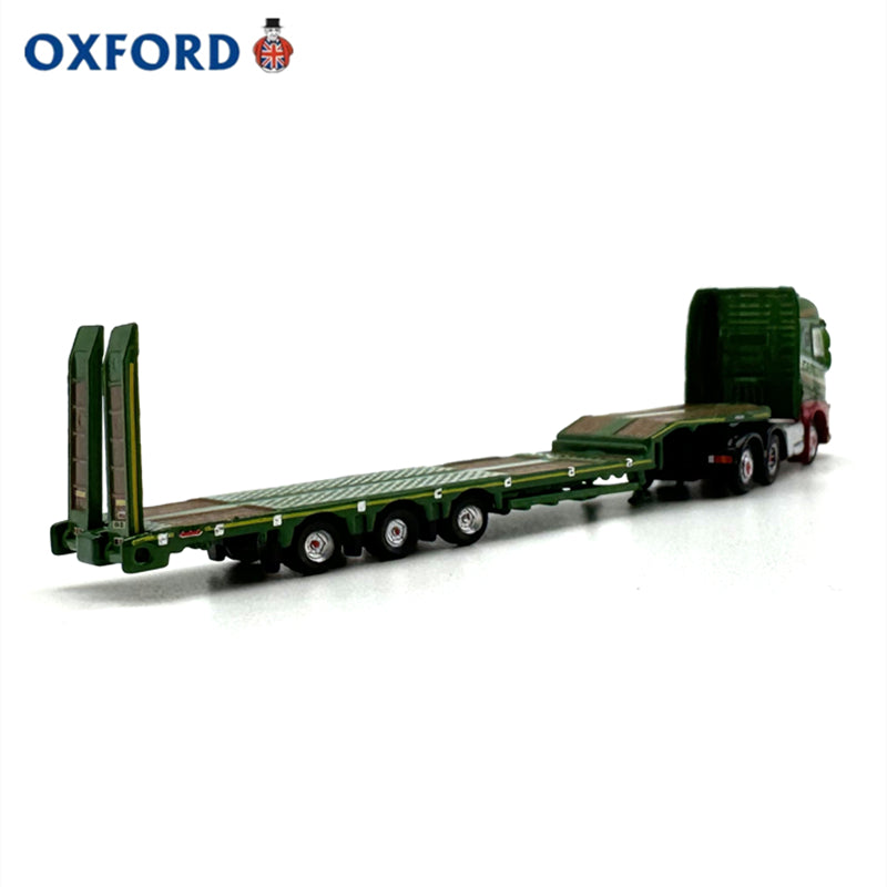 1/148 Scale Volvo FH4 Semi Low Loader Green Diecast Model