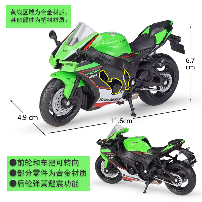 1/18 Scale 2021 Kawasaki Ninja ZX-10R Motorcycle Diecast Model