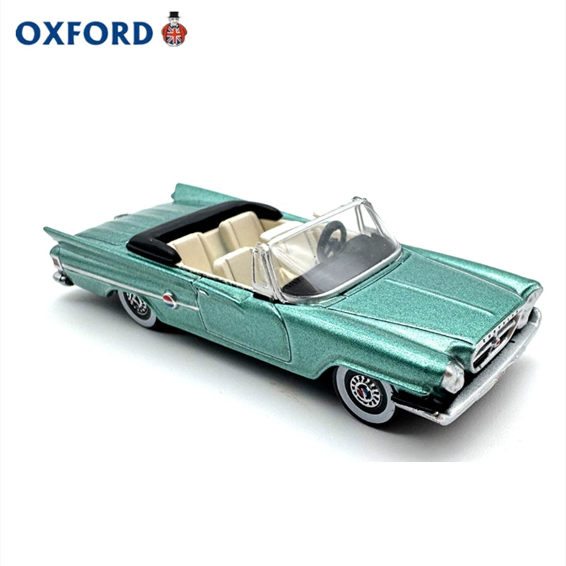 1/87 Scale 1961 Chrysler 300 Convertible (open) Green Diecast Model Car