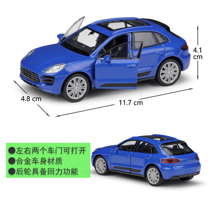 1/36 Scale Porsche Macan Turbo SUV Diecast Model Car Pull Back Toy