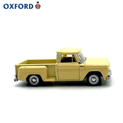 1/87 Scale Chevrolet Stepside Pick Up 1965 Yellow Diecast Model Car