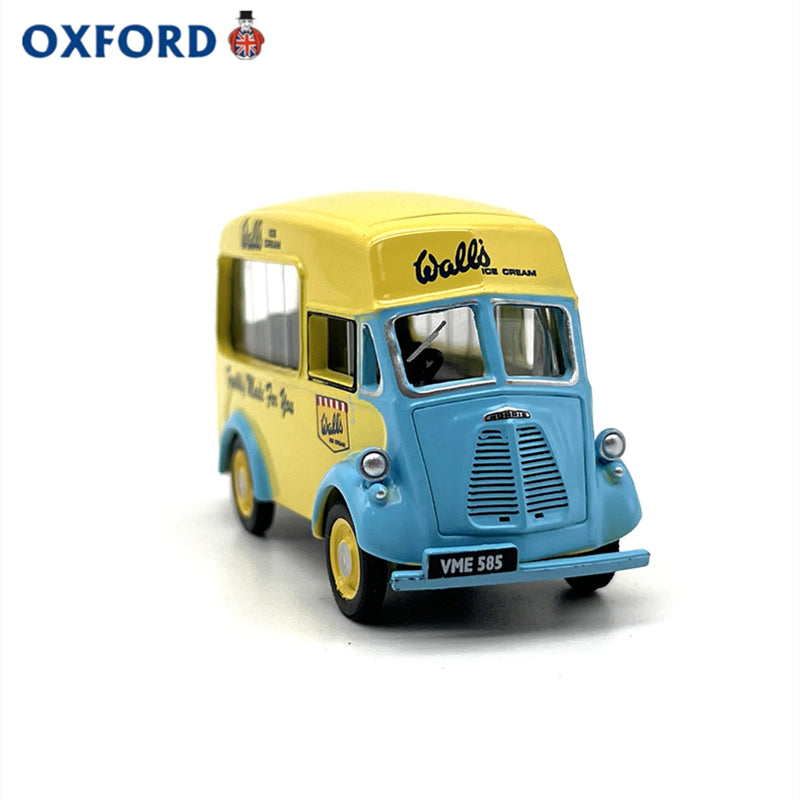 1/76 Scale Morris J-type Ice Walls Cream Van Yellow Blue Diecast Model