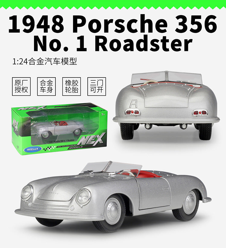 1/24 Scale 1948 Porsche 356/1 Roadster Diecast Model Car