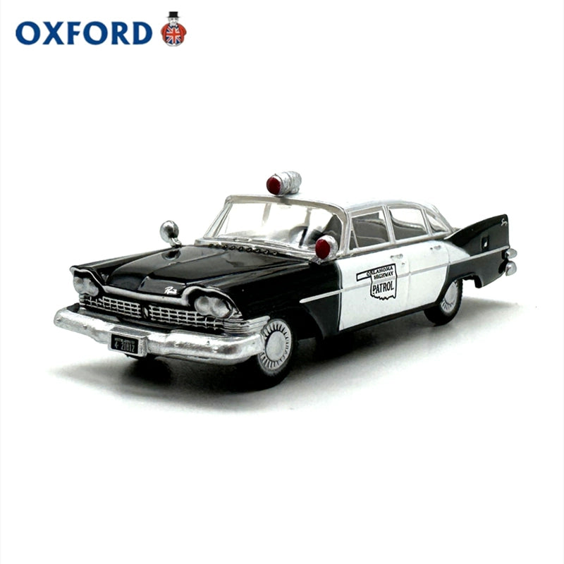 1/87 Scale 1959 Plymouth Savoy Sedan Oklahoma Highway Patrol Diecast Model Car