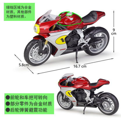 1/12 Scale MV Agusta Superveloce Ago Motorcycle Diecast Model