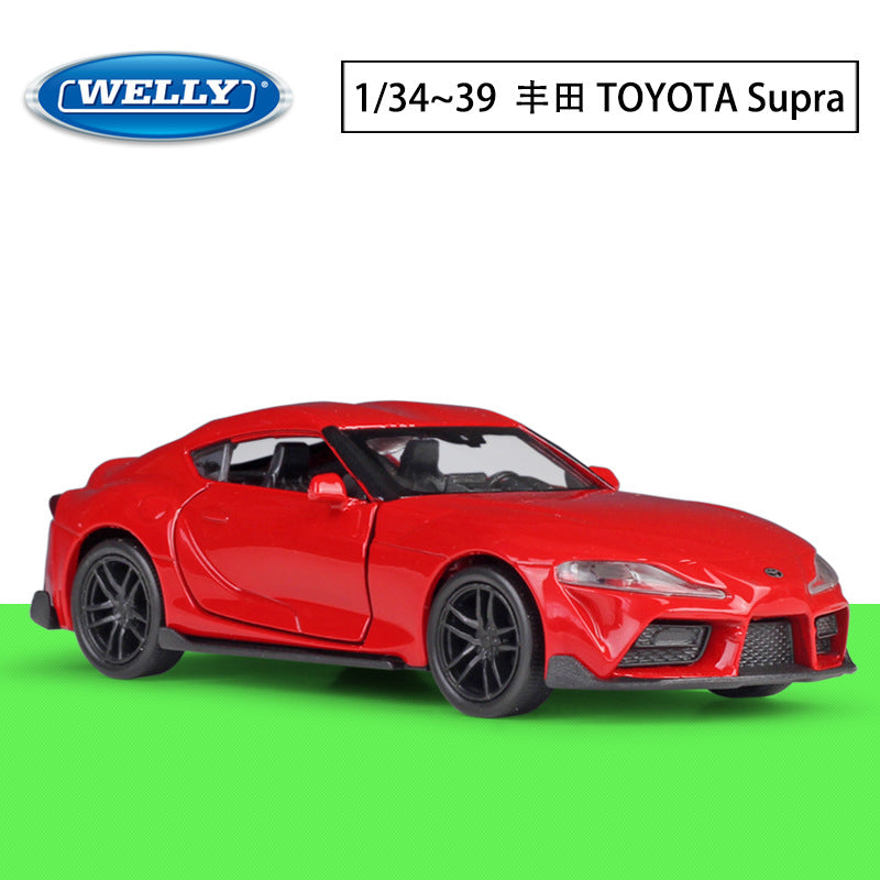 1/36 Scale Toyota Supra Sports Car Diecast Model Pull Back Toy