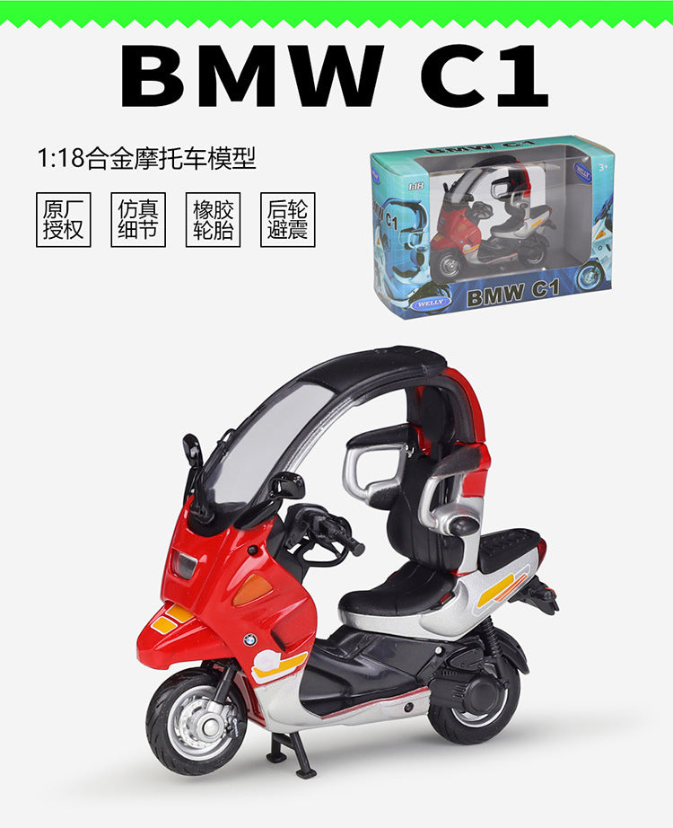 1/18 Scale BMW C1 Scooter Diecast Model