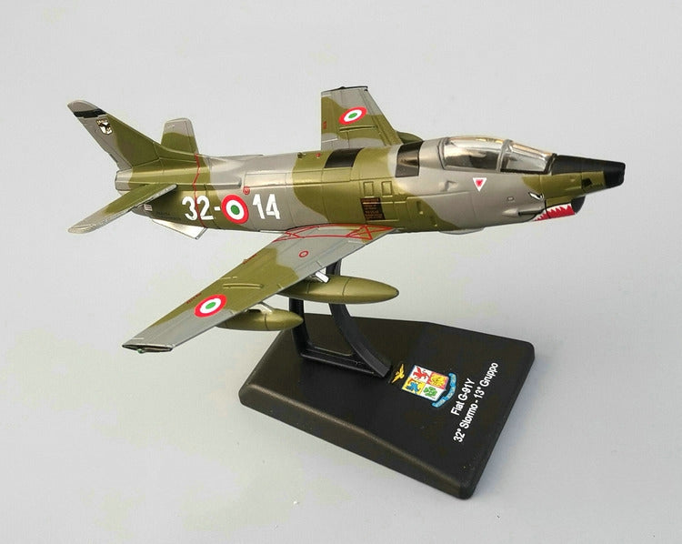 1/100 Scale 1983 Fiat G.91Y Jet Fighter Diecast Aircraft Model