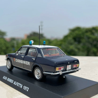 1/43 Scale 1972 Alfa Romeo Alfetta Italian Carabinieri Police Car Diecast Model