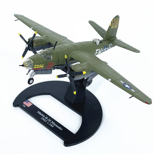 1/144 Scale 1943 Martin B-26 Marauder WWII US Medium Bomber Diecast Model Aircraft