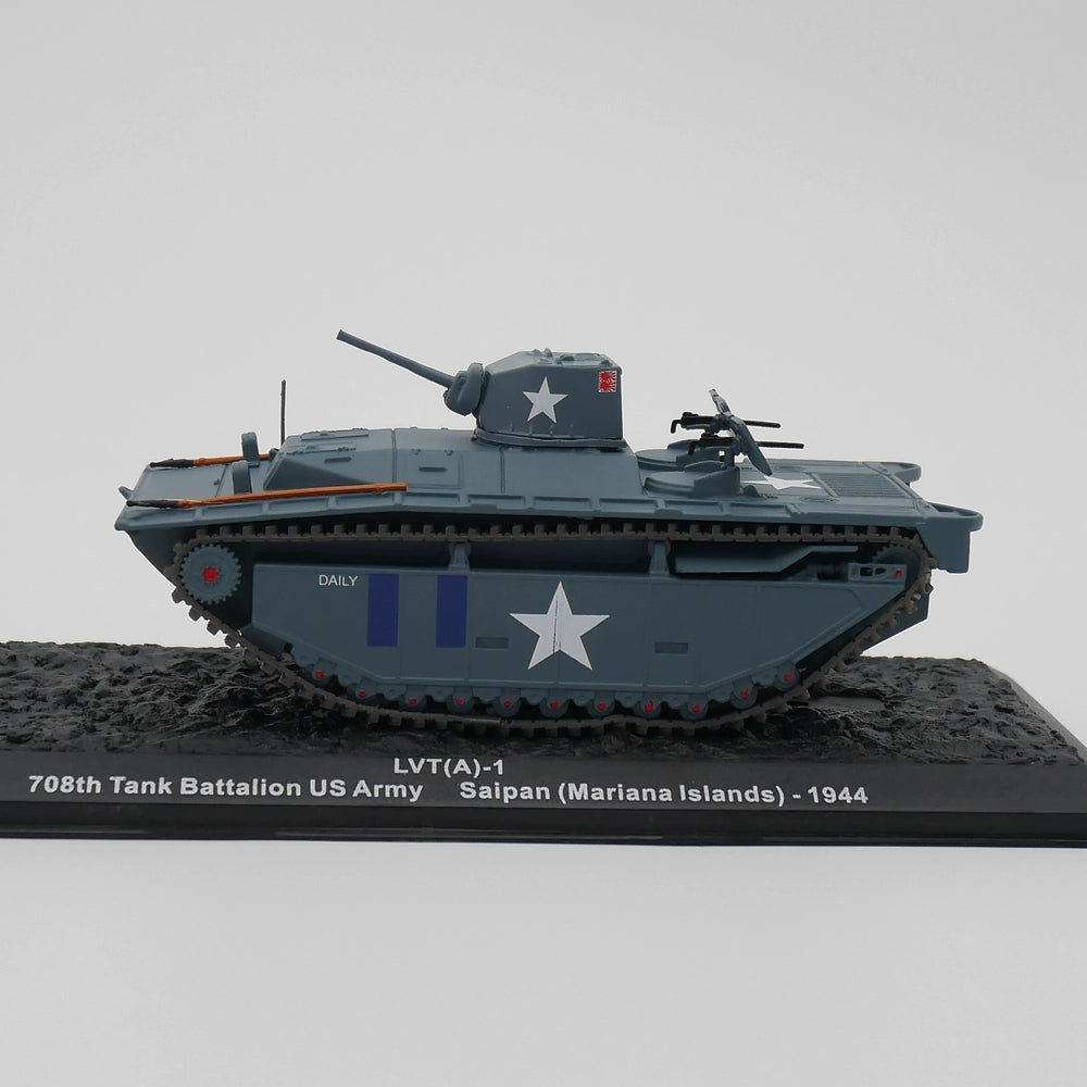 1/72 Scale 1944 WWII US LVT(A)-1 Amphibious Landing Vehicle Tracked Diecast Model