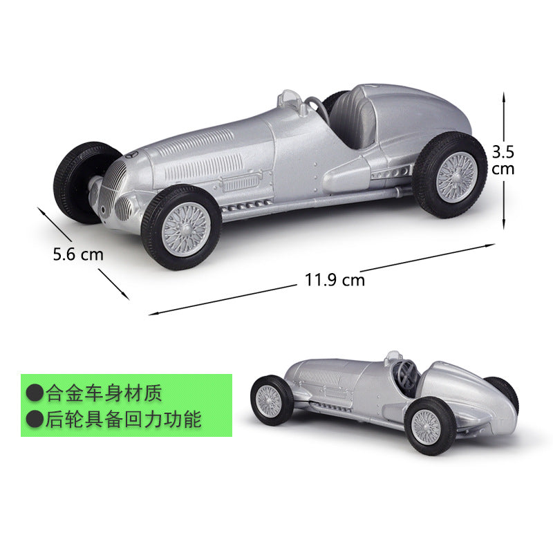 1/36 Scale 1937 Mercedes-Benz W125 Racing Car Diecast Model Pull Back Toy