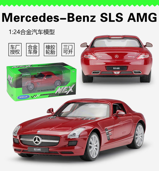 1/24 Scale Mercedes-Benz SLS AMG Sports Car Diecast Model