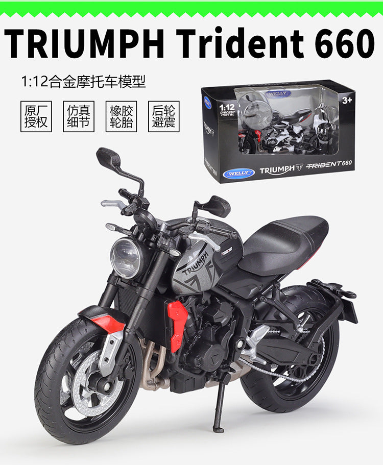 1/12 Scale Triumph Trident 660 Motorcycle Diecast Model