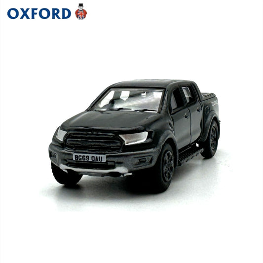 1/76 Scale Ford Ranger Raptor Black Pickup Truck Diecast Model