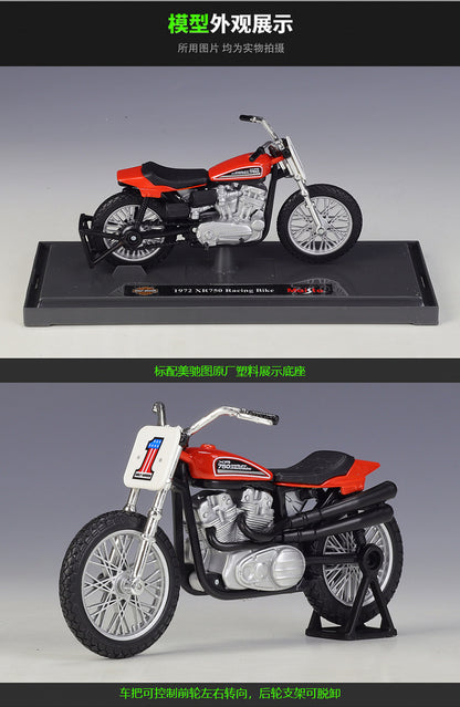 1/18 Scale 1972 Harley-Davidson XR-750 Diecast Model Motorcycle