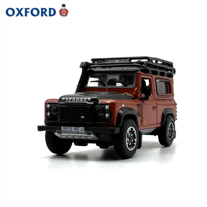 1/76 Scale Land Rover Defender 90 Orange Diecast Model Car