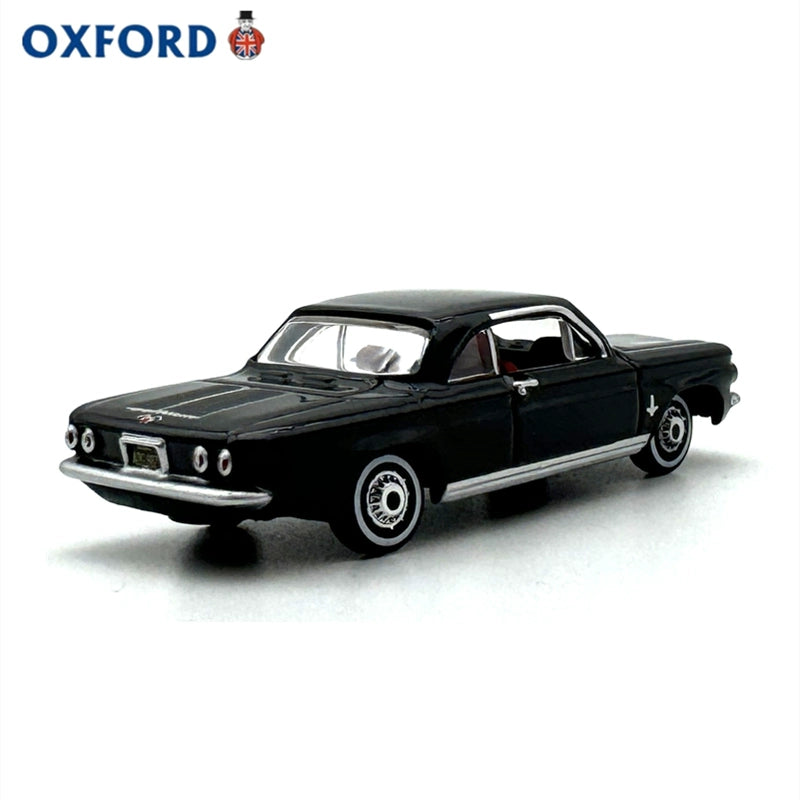 1/87 Scale 1963 Chevrolet Corvair Coupe Black Diecast Model Car