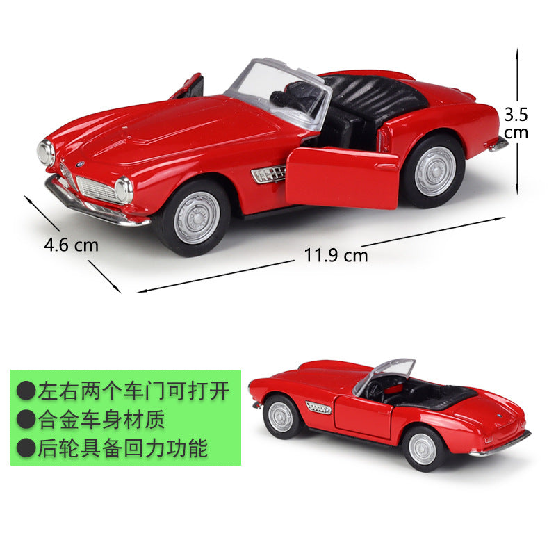 1/36 Scale 1956 BMW 507 Convertible Diecast Model Car Pull Back Toy