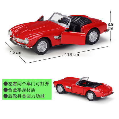 1/36 Scale 1956 BMW 507 Convertible Diecast Model Car Pull Back Toy