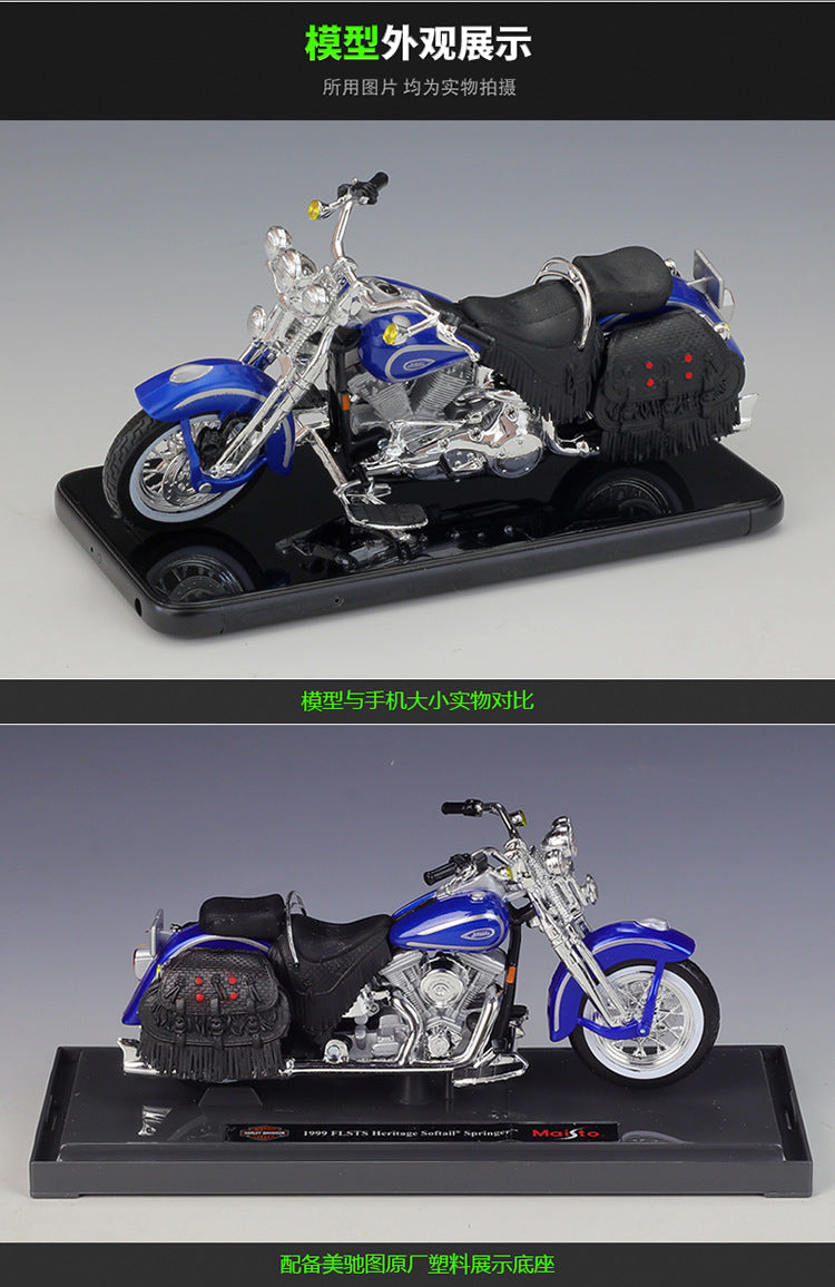 1/18 Scale 1999 Harley-Davidson FLSTS Softail Heritage Springer Diecast Model Motorcycle