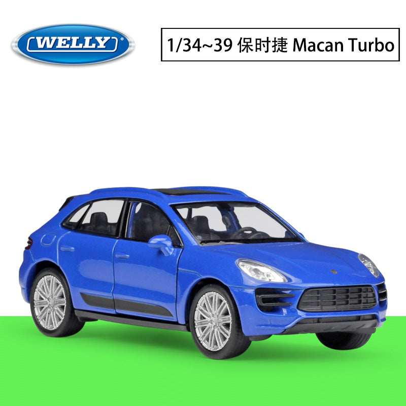 1/36 Scale Porsche Macan Turbo SUV Diecast Model Car Pull Back Toy