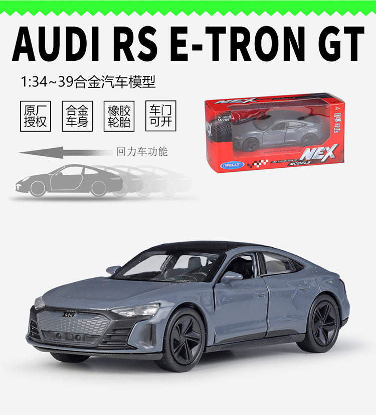 1/36 Scale Audi RS e-tron GT Diecast Model Car Pull Back Toy