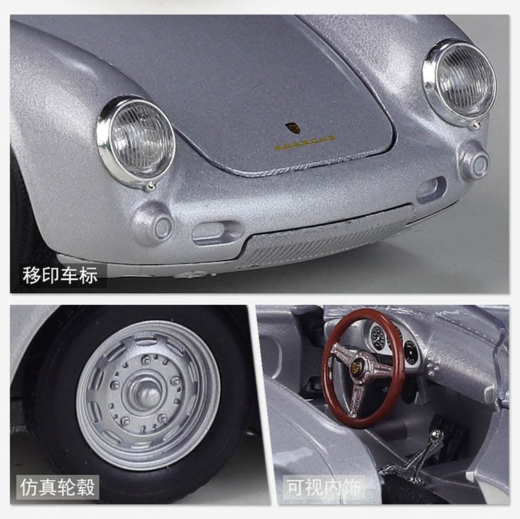 1/24 Scale Porsche 550 Spyder Racing Sports Car Diecast Model