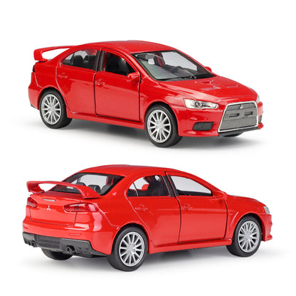 1/36 Scale Mitsubishi Lancer Evolution X Sports Sedan Diecast Model Car Pull Back Toy