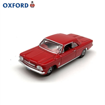 1/87 Scale 1963 Chevrolet Corvair Coupe Red Diecast Model Car