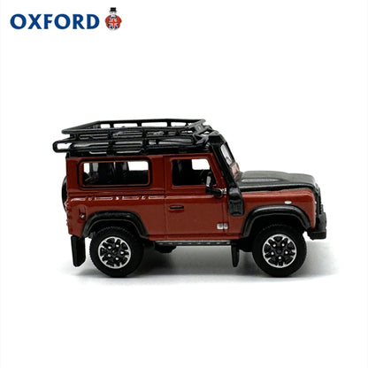 1/76 Scale Land Rover Defender 90 Orange Diecast Model Car