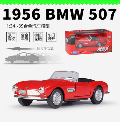 1/36 Scale 1956 BMW 507 Convertible Diecast Model Car Pull Back Toy