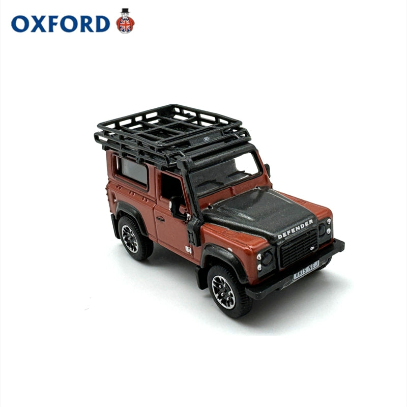 1/76 Scale Land Rover Defender 90 Orange Diecast Model Car