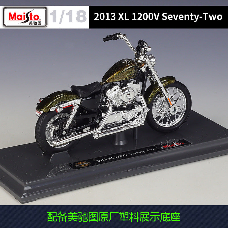 1/18 Scale 2013 Harley-Davidson XL1200V Seventy-Two Diecast Model Motorcycle