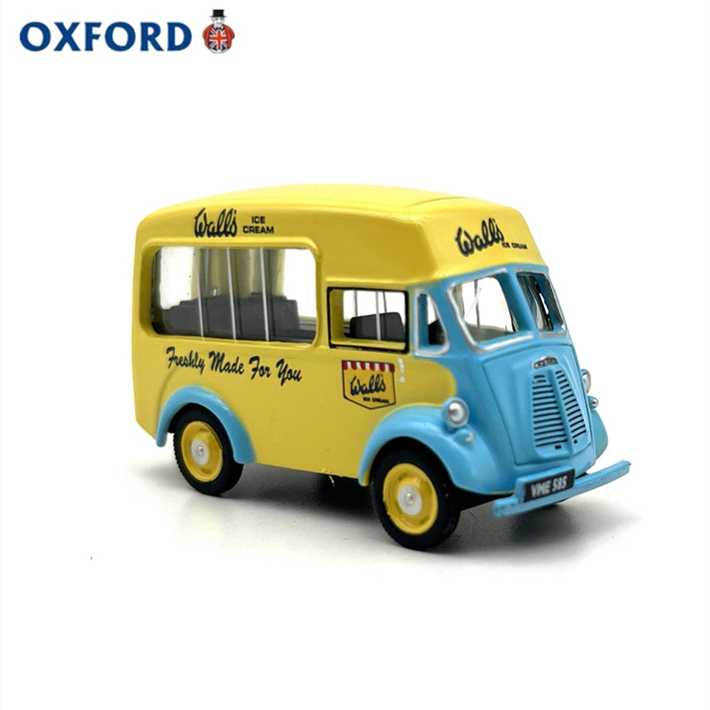 1/76 Scale Morris J-type Ice Walls Cream Van Yellow Blue Diecast Model