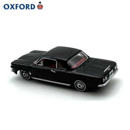 1/87 Scale 1963 Chevrolet Corvair Coupe Black Diecast Model Car