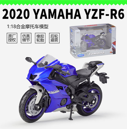 1/18 Scale 2020 Yamaha YZF-R6 Sport Bike Diecast Model Motorcycle