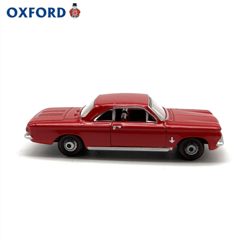 1/87 Scale 1963 Chevrolet Corvair Coupe Red Diecast Model Car