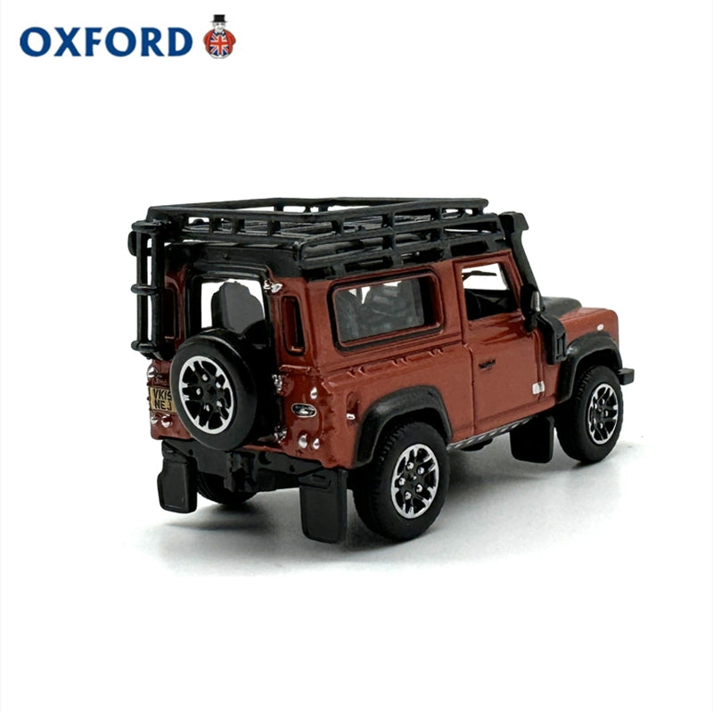 1/76 Scale Land Rover Defender 90 Orange Diecast Model Car