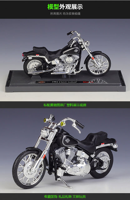 1/18 Scale 1984 Harley-Davidson FXST Softail Diecast Model Motorcycle