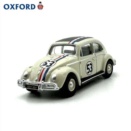 1/76 Scale Pearl White 53 VW Beetle Diecast Model