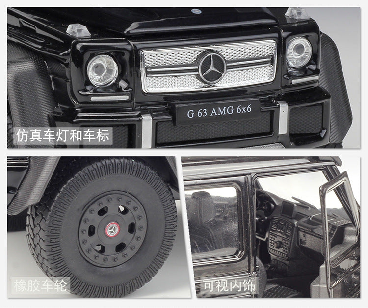 1/24 Scale Mercedes-AMG G63 6x6 Pickup Truck Diecast Model Car