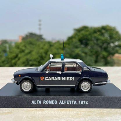 1/43 Scale 1972 Alfa Romeo Alfetta Italian Carabinieri Police Car Diecast Model