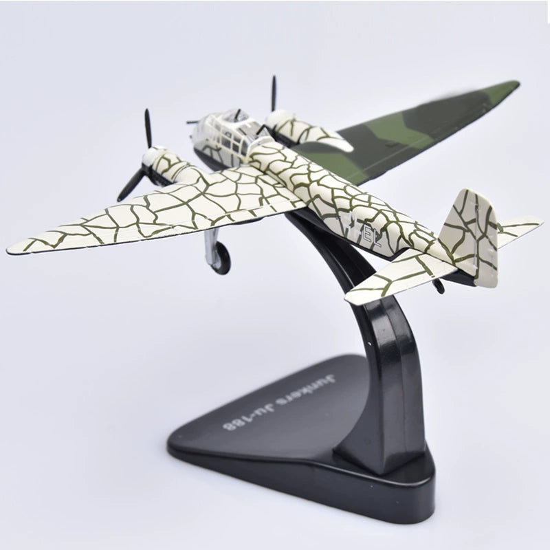 1/144 Scale Junkers Ju 88 German WWII Combat Aircraft Diecast Model